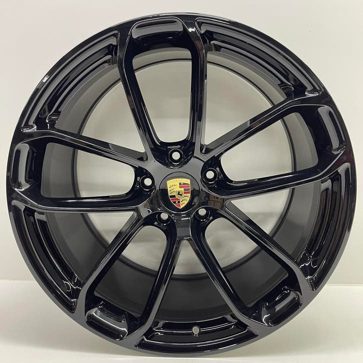 Porsche Boxster/Cayman 981/982 20inch GT4 zwart met banden, Autos : Pièces & Accessoires, Pneus & Jantes, Enlèvement