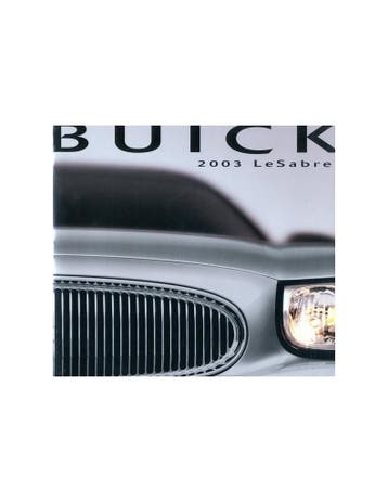 2003 BUICK LESABRE BROCHURE ENGELS, Ophalen of Verzenden, Nieuw