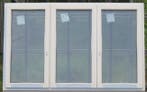 pvc raam , chassis , venster 215 x 136 creme / grijs eik, Kunststof, Raamkozijn, Nieuw, Ophalen of Verzenden