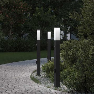 vidaXL Bolderverlichting met sensor en stopcontact 3 stuks, Verzenden