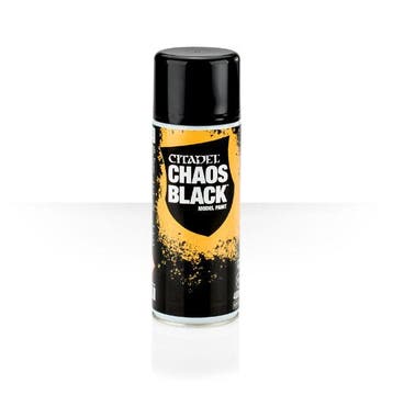 Chaos Black Spray 400 ML (Warhammer Nieuw)  LET OP! Alleen, Ophalen of Verzenden