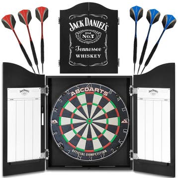 Jack Daniels Dartkabinet Zwart - Incl. Dartbord en Darts, Ophalen of Verzenden, Nieuw, Dartbord