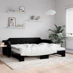 vidaXL Slaapbank met onderschuifbed en matrassen 90x200 cm, Verzenden, Nieuw