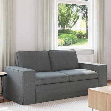 vidaXL bank / zetel Donkergrijs 182 x 80 x 82 cm Stof, Verzenden