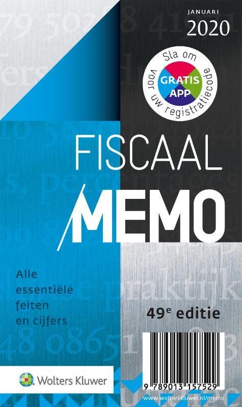 Fiscaal Memo januari 2020 9789013157529, Boeken, Wetenschap, Zo goed als nieuw, Verzenden