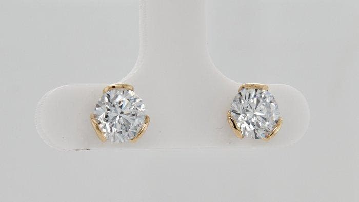 Zonder minimumprijs - Oorbellen - 14 karaat Geel goud -, Handtassen en Accessoires, Oorbellen