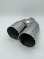 Sierstuk RVS Dubbel Rond – versprongen – 2 x 76 mm- straight, Ophalen of Verzenden