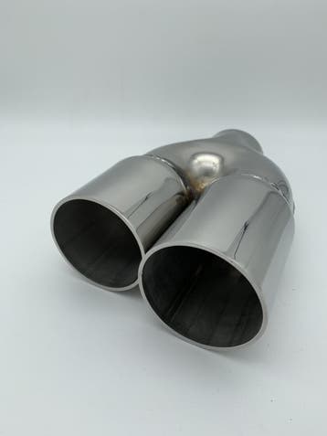 Sierstuk RVS Dubbel Rond – versprongen – 2 x 76 mm- straight, Ophalen of Verzenden