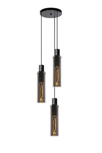 Hanglamp Lucide ORLANDO -  - Ø 32 cm - 3xE27 - Fumé, Verzenden