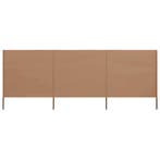 vidaXL Windscherm 3-panelen 400x80 cm stof taupe, Verzenden