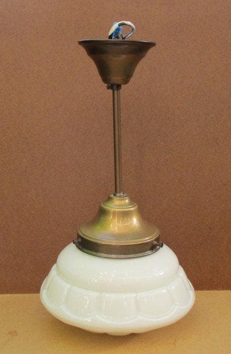 Herda - Lamp - messing, glas, Antiquités & Art, Curiosités & Brocante