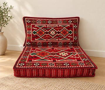 Kelim - 95 cm - 70 cm - coussin et oreiller