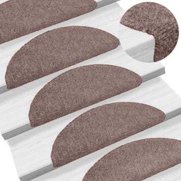 vidaXL Trapmatten Zelfklevend 5 stuks 56x17x3 cm lichtbruin, Doe-het-zelf en Bouw, Verzenden, Nieuw