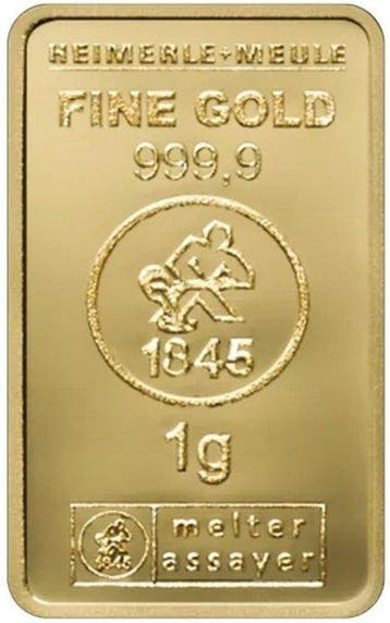 2 gram - Goud .999 - Heimerle + Meule, Germany