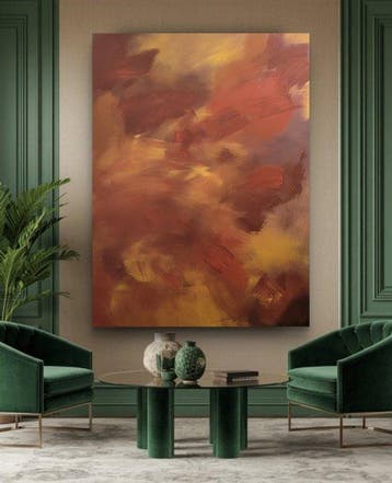 Laura Capellini Art - EARTHY COMPOSITION (XL) Acrylic on
