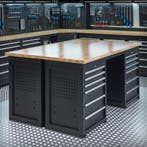 Datona Werkbank PRO - eiken werkblad - 24 lades - 200 cm -, Doe-het-zelf en Bouw, Ophalen of Verzenden, Nieuw