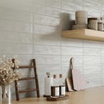 Wandtegel Handvorm Boch Magnes Grijs Mat 7,5x30 (Muurtegels), Nieuw, 20 tot 40 cm, 10 m² of meer, Wandtegels