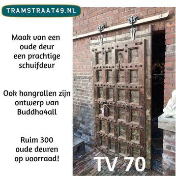 Deur teakwood, authentieke antieke deur, loftdeur, staldeur, Ophalen of Verzenden