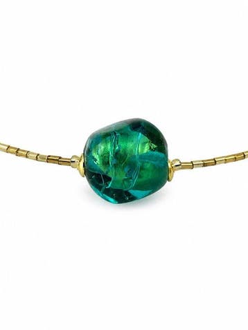 Murano-glas - Halsketting - Murano-glas met bladgoud