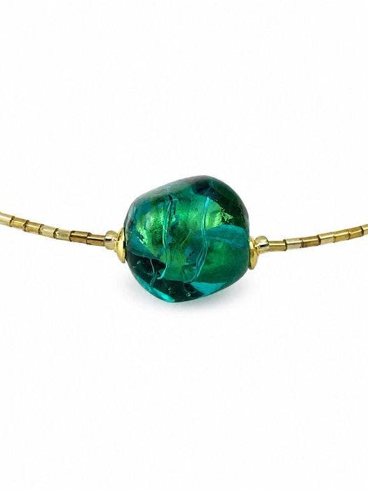 Murano-glas - Halsketting - Murano-glas met bladgoud, Antiek en Kunst, Antiek | Glaswerk en Kristal