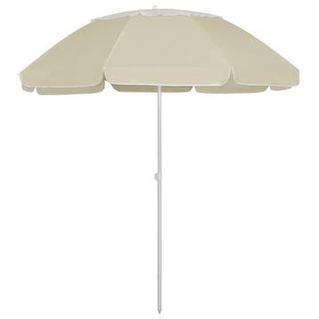 vidaXL Strandparasol 300 cm zandgeel, Verzenden, Nieuw