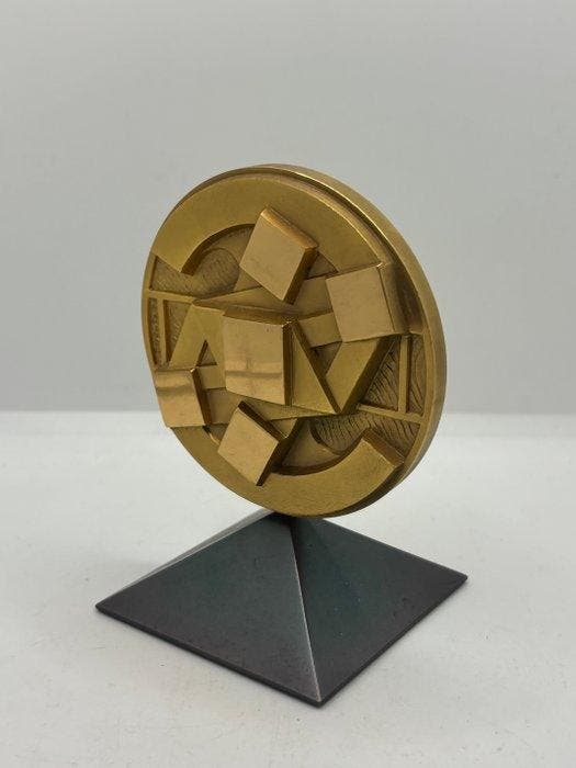 sculptuur, Gio Pomodoro - 11 cm - Brons, Antiek en Kunst, Antiek | Overige Antiek