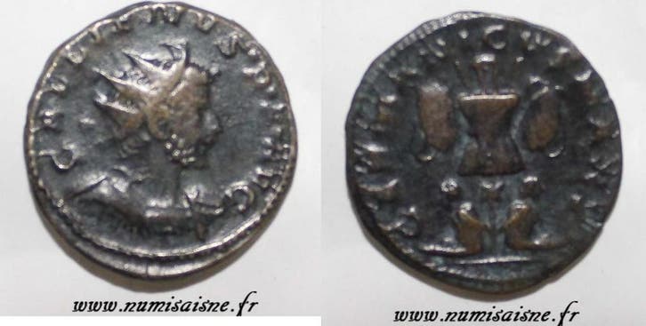 253 268 253 268 Gallienus Antoninianus R/ Germanicvs Max V, Postzegels en Munten, Munten en Bankbiljetten | Verzamelingen, Verzenden