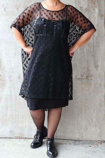 Tuniek Mat fashion voile kant wijd maat 44, Verzenden, Nieuw