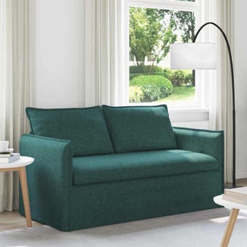 vidaXL bank / zetel Donkergroen 156 x 82 x 85 cm Stof, Verzenden, Nieuw