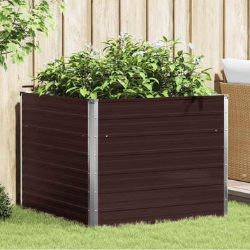 vidaXL Plantenbak verhoogd 100x100x77 cm gegalvaniseerd, Tuin en Terras, Verzenden, Nieuw