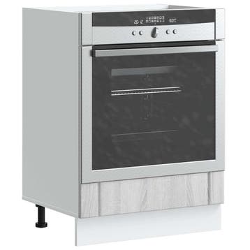 vidaXL Ovenkast Lucca bewerkt hout grijs sonoma eiken, Verzenden, Nieuw