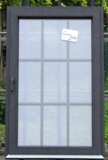 pvc raam , chassis ,venster  94 x 148 zwart ral 9005, Ophalen of Verzenden, Raamkozijn