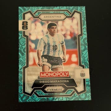 2026 Panini Prizm Monopoly Diego Maradona Blue - 1 Card -