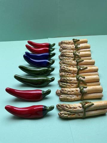 Service de table (16) - legumes - Céramique - Porte couteaux
