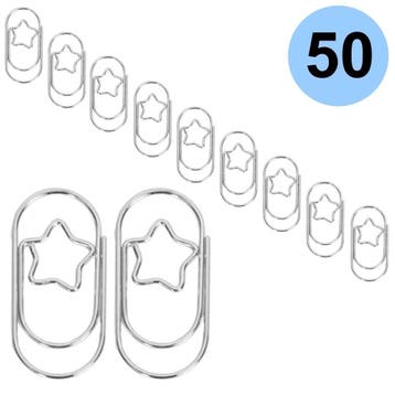 Fako Bijoux - 50x Mini Paperclip Ster Zilver -, Diversen, Cadeauverpakkingen, Verzenden, Nieuw