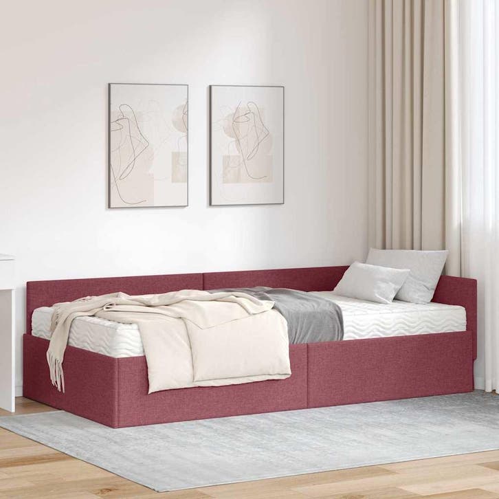 vidaXL Hoekbedframe met Matras Anders met hoofdeinde 2 pcs, Maison & Meubles, Chambre à coucher | Lits, Envoi