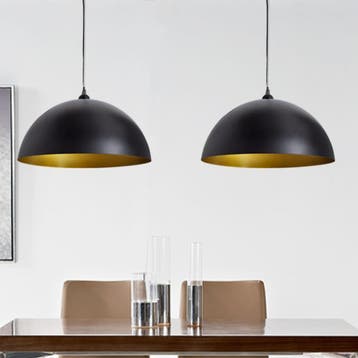 vidaXL Plafondlampen 2 st in hoogte verstelbaar halfrond, Huis en Inrichting, Verzenden, Nieuw