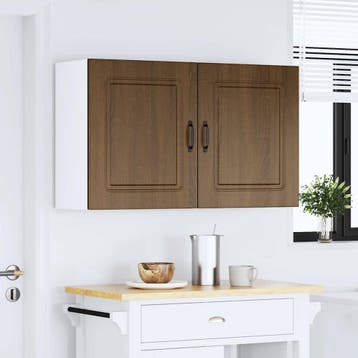 vidaXL Keuken Wandkasten 2 stuks Kalmar Bruin Eiken, Huis en Inrichting, Verzenden, Nieuw