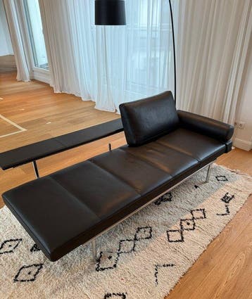 ipdesign - Assmann + Kleene - Slaapbank - Leder, Chroom,