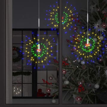 vidaXL Kerstverlichting vuurwerk 140 LEDs buiten 20 cm, Verzenden, Nieuw