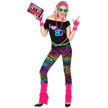 Neon 80S Kostuum Dames, Verzenden, Nieuw