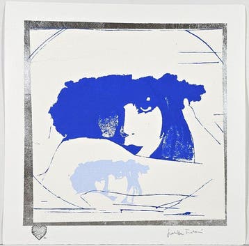 Giosetta Fioroni (1932) - Doppio liberty blue e Azzurro, Antiquités & Art