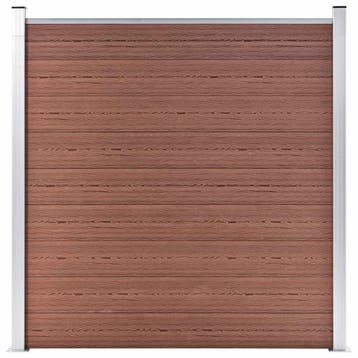 vidaXL Schutting 180x186 cm HKC bruin, Verzenden, Nieuw