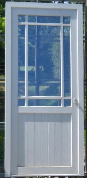 pvc voordeur , buitendeur , deur 100 x 220 zijdegrijs 7044, Ophalen of Verzenden, Buitendeur