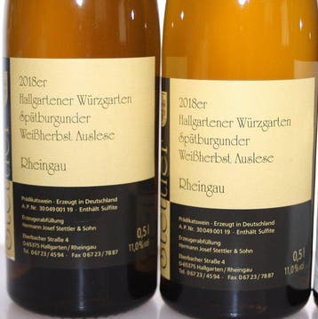 2003 + 2018 Spätburgunder Weißherbst Beerenauslese + Auslese