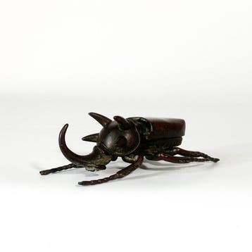 Kabutomushi Beetle Kd Ornament - sculptuur Brons - Japan