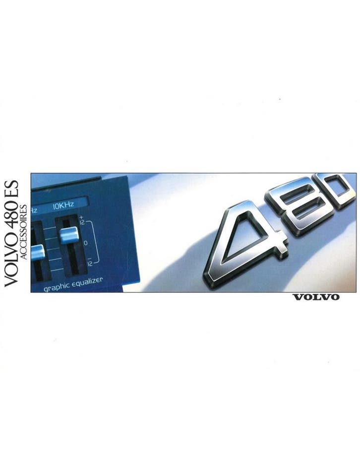 1988 VOLVO 480 ES ACCESSOIRES BROCHURE NEDERLANDS, Boeken, Auto's | Folders en Tijdschriften