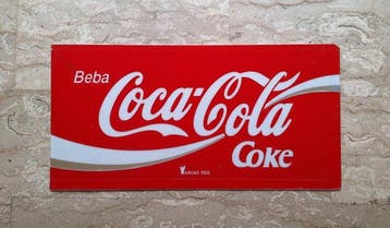 Coca-Cola - Reclamebord - Rigide kunststof met hoge