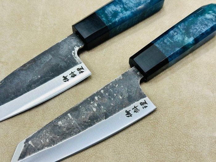 Keukenmes - Bunka & Deba - Professionele Japanse D2-staal, Antiek en Kunst, Antiek | Keukengerei
