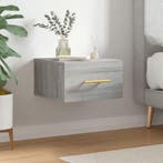 vidaXL Nachtkastje wandgemonteerd 35x35x20 cm grijs sonoma, Verzenden